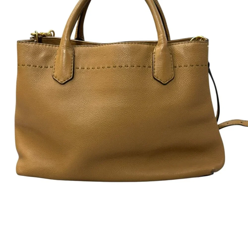 Tory Burch McGraw Triple Compartment Leather Satchel - Tiramisu - Picture 11 of 17